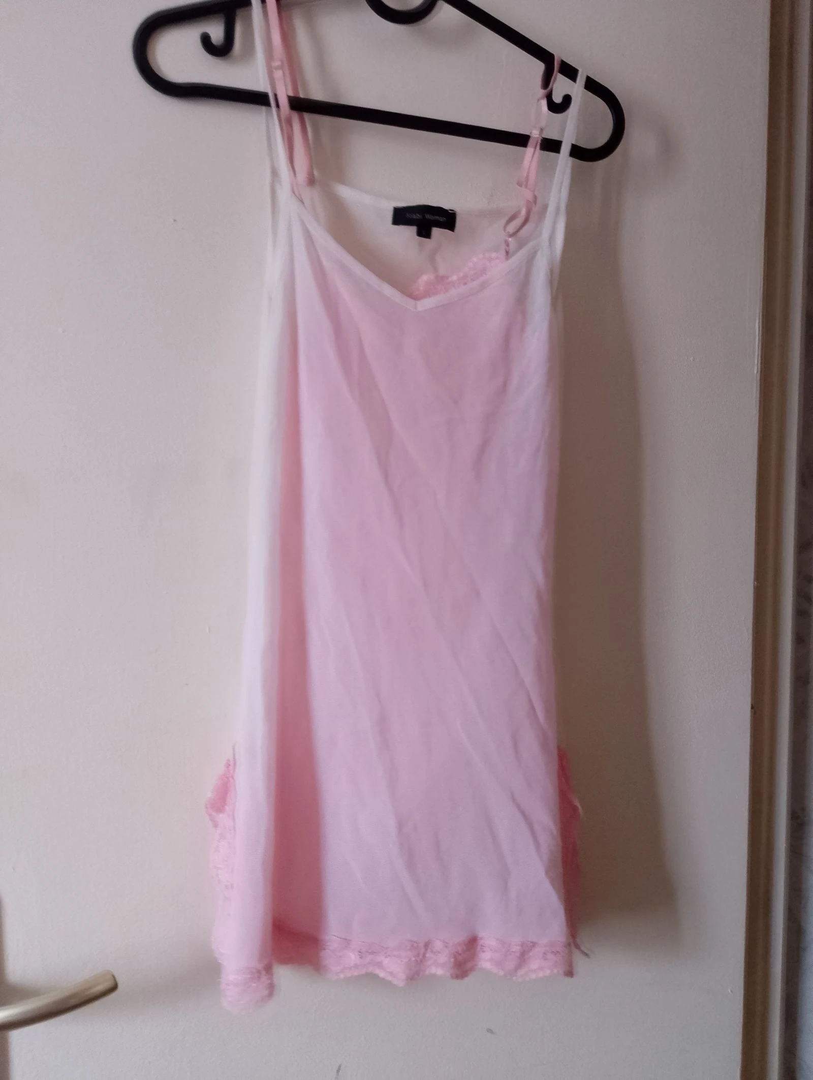 Nuisette branca com alças finas e renda Kiabi feminino tamanho G – photo 2